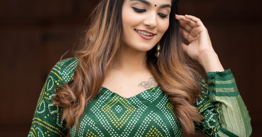 Unveiling Elegance: The Gaji Silk Bandhej Gown for Every Woman