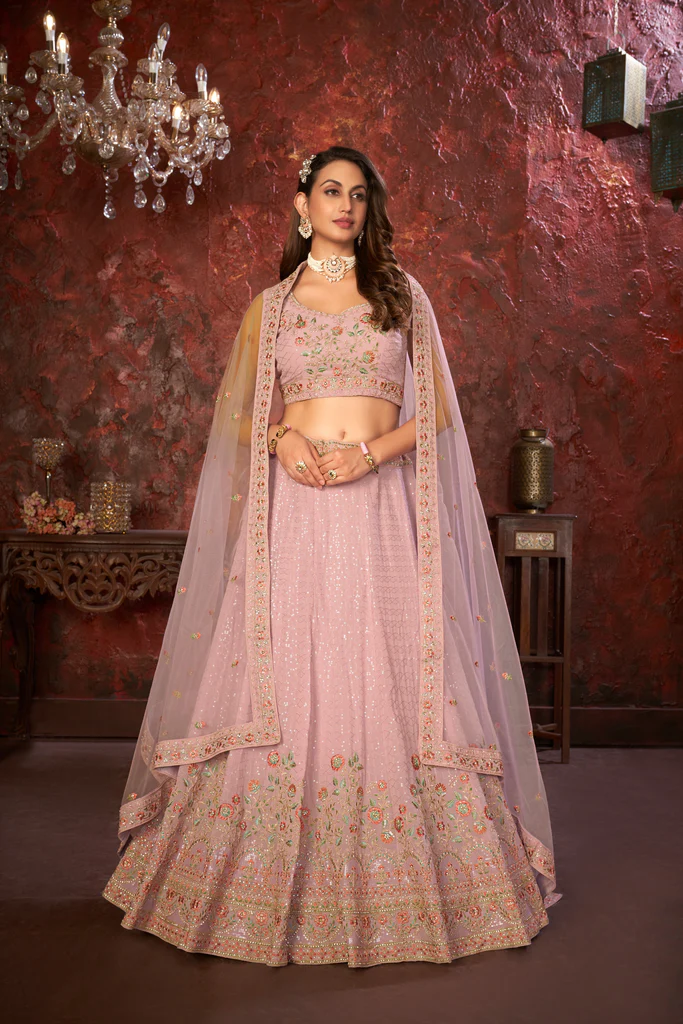 The Enchanting Allure of a Light Pink Lehenga: A Guide for Every Occasion 1 light pink lehenga