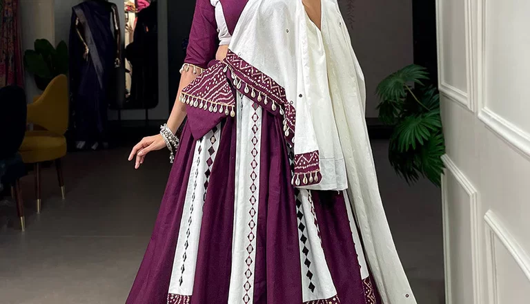 Be the Dazzling Star of Garba Night with Our Exquisite Mirror Work Lehenga Choli Collection