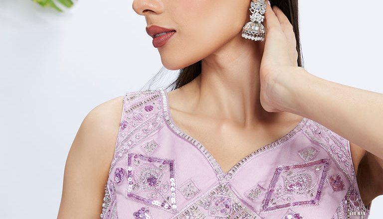 A Dream in Lavender: Embrace Ethereal Elegance with a Mesmerizing Lehenga Choli Set