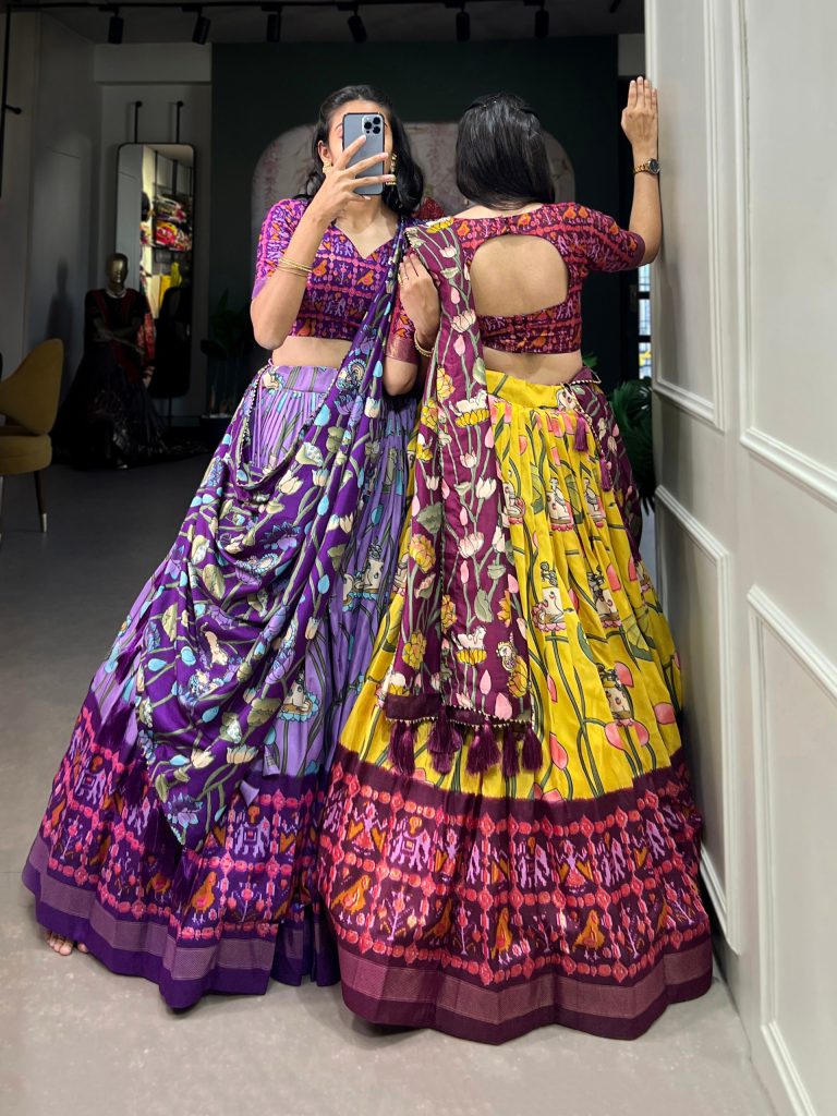 Immerse in Royalty: Pichwai and Patola Lehenga Choli 3 Pichwai and Patola Lehenga Choli