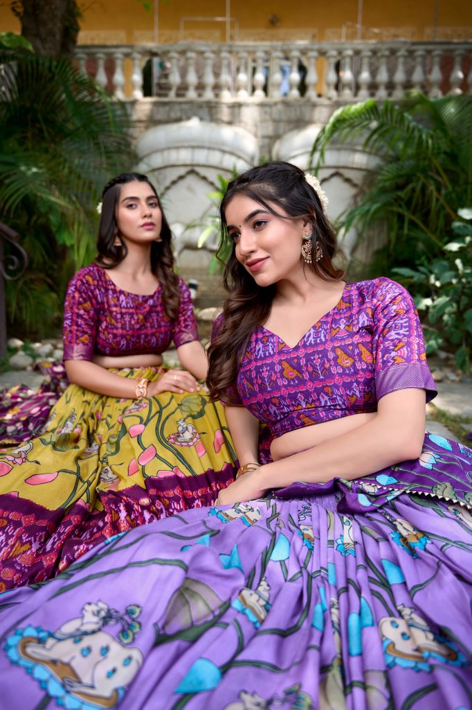 Immerse in Royalty: Pichwai and Patola Lehenga Choli 1 Pichwai and Patola Lehenga Choli
