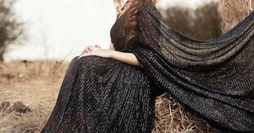 Elegance Redefined: Black Georgette Saree with Heavy Sequence Work for a Show-Stopping Look